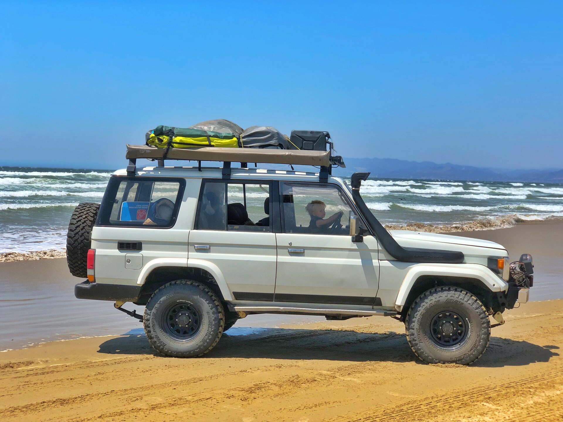 Toyota Land Cruiser on the Beach